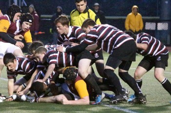 Belmont High Rugby Club vs. Boston College High at Belmont's Harris Field on April 30, 2014.