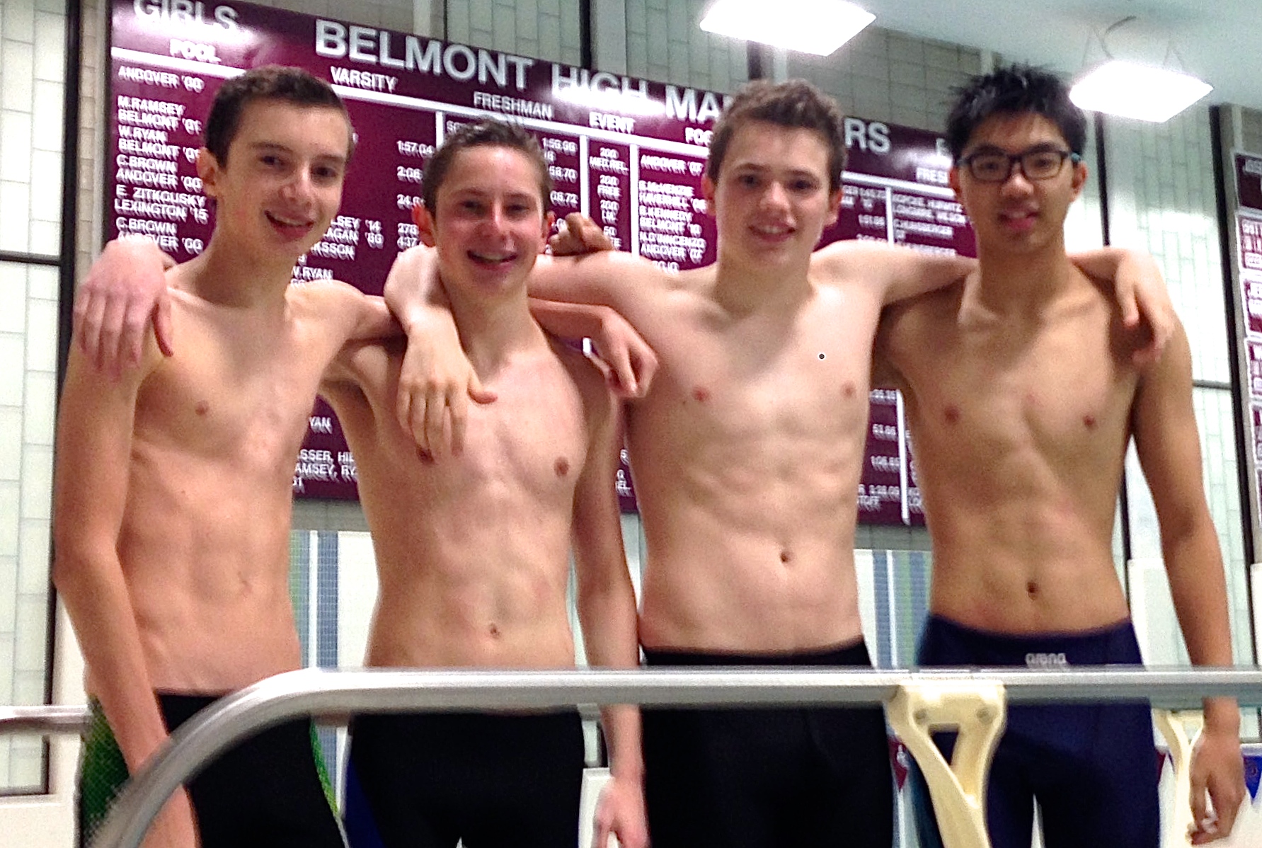 Sports Frosh Quartet Crush Record As Belmont Boys Swimming Begins Season