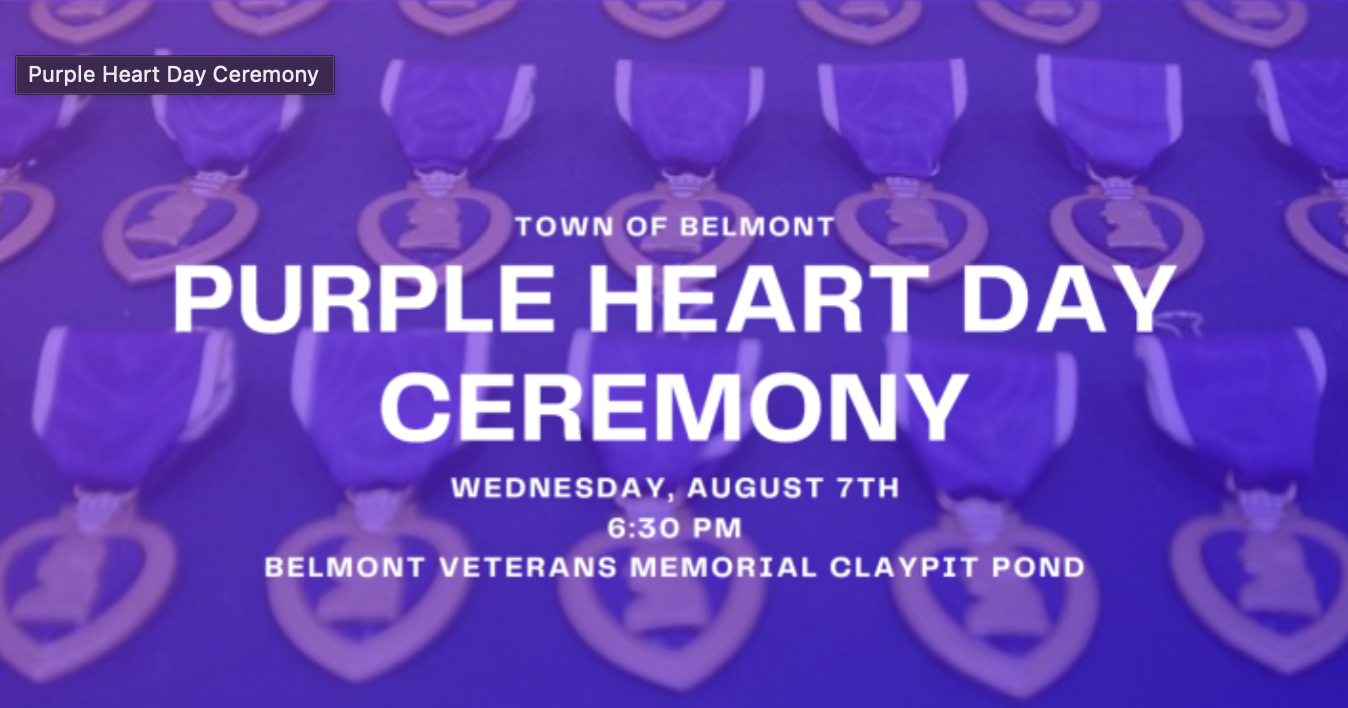 Purple Heart Day Includes A Day At The Underwood Pool For Serving Military, image size:1348x708