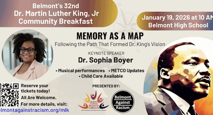 Come Attend Belmont’s Martin Luther King, Jr. Community Breakfast On Monday, Jan. 19