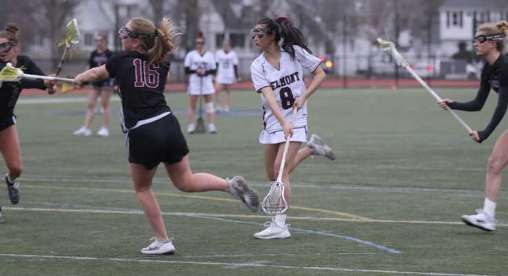 Belmont High Girls’ LAX Wins Opener Over Wayland, 13-11, As Mun Rises From The Pitch With 5 Goals