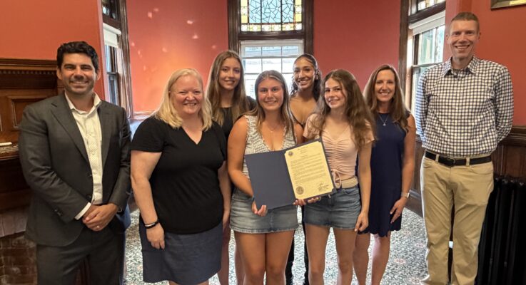 Town Honors Belmont Ruggers On Eighth Straight State Championship